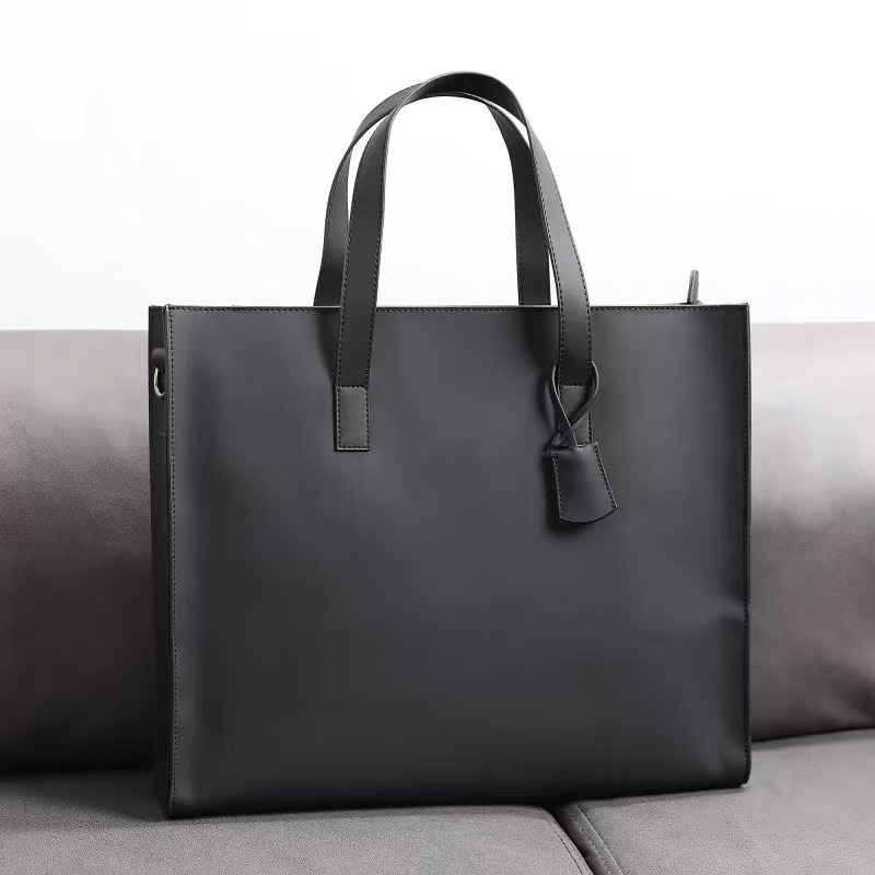 Leather Work Bag Men - 2026 New Men's Handbag With Shoulder