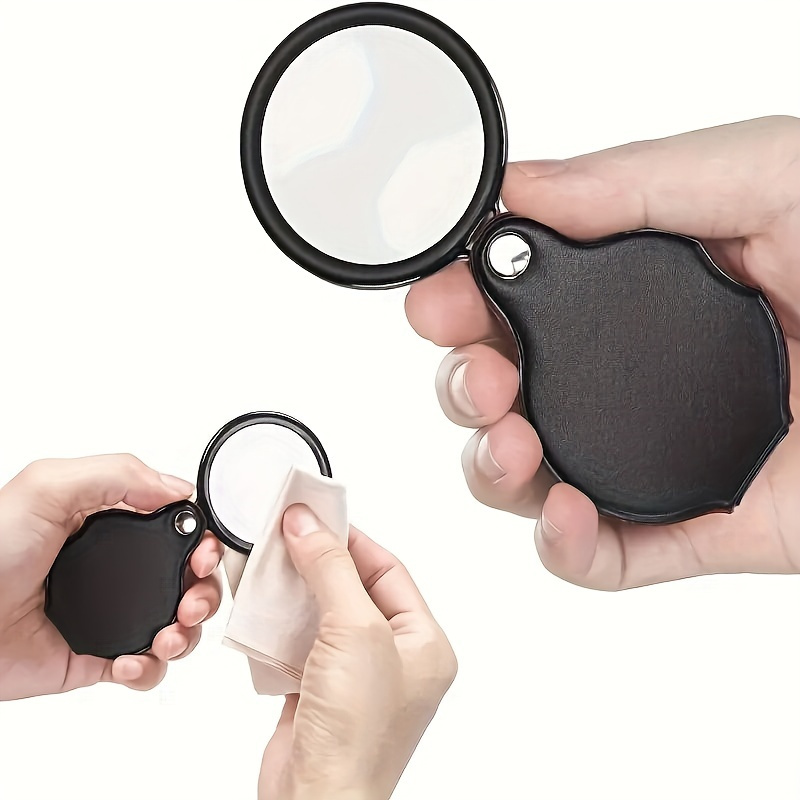 Leatherwork Hobby - Portable Mini Folding Magnifier Faux Leather