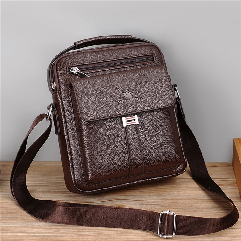 High Quality Men Shoulder Bag  - Leather Work Bag Men recension och pris