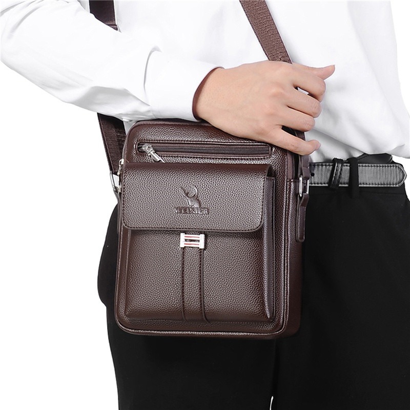 High Quality Men Shoulder Bag  - Leather Work Bag Men recension och pris