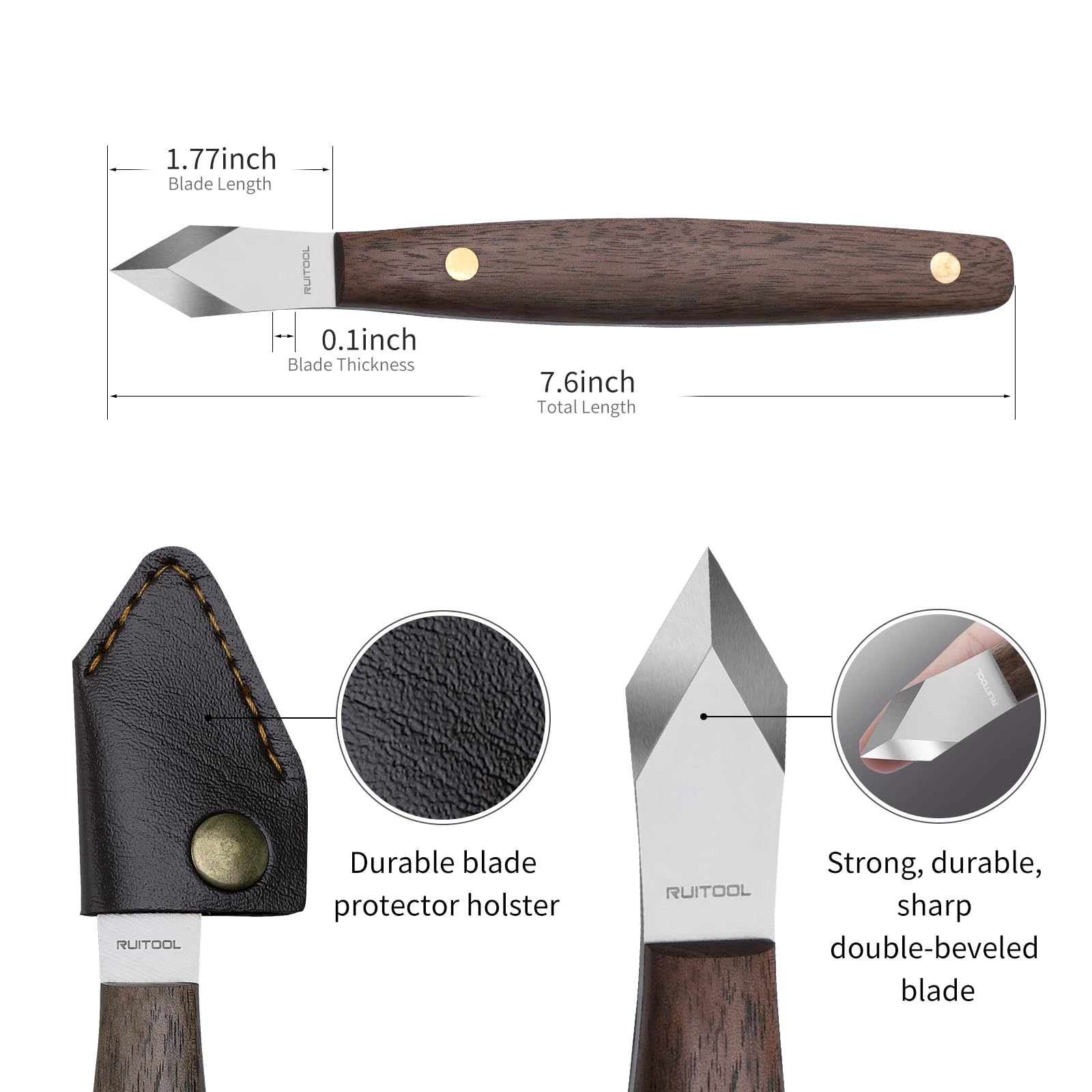 RUITOOL Marking Knife High Car - Leatherwork Knife Sheath recension och pris