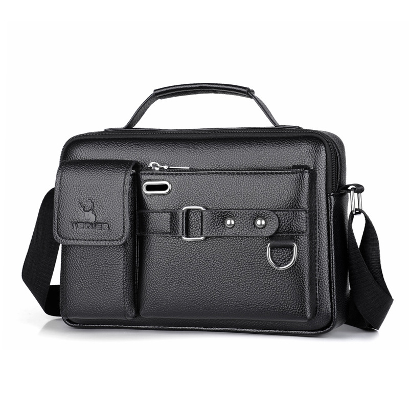 Brand Men Shoulder Bag Pu Leat - Leather Work Bag Men recension och pris