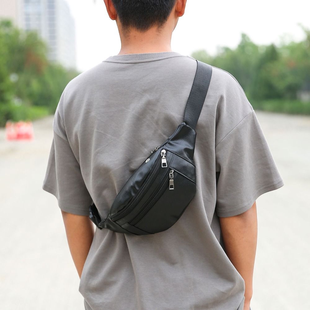 Multifunctional Crossbody Cash - Leather Work Bag Men recension och pris