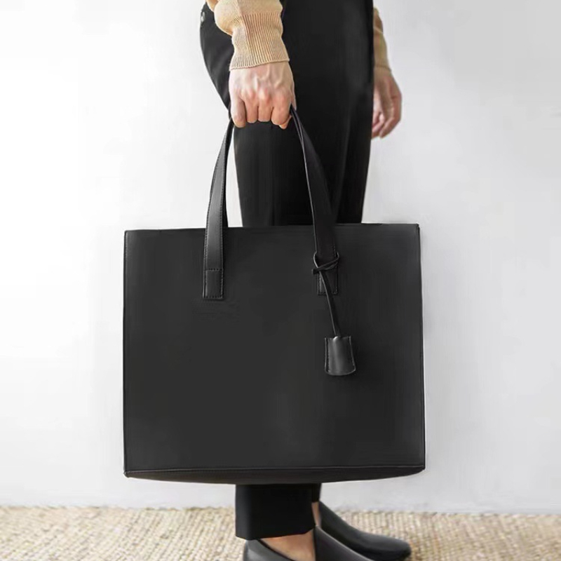 2026 New Men's Handbag With Sh - Leather Work Bag Men recension och pris