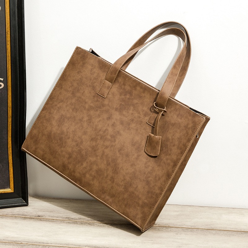 2026 New Men's Handbag With Sh - Leather Work Bag Men recension och pris