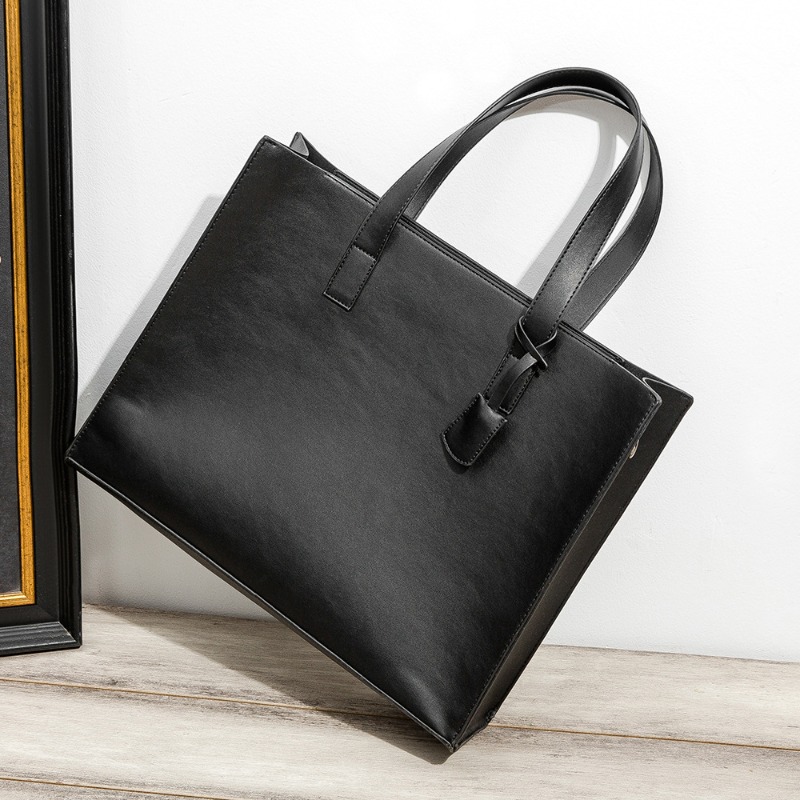 2026 New Men's Handbag With Sh - Leather Work Bag Men recension och pris