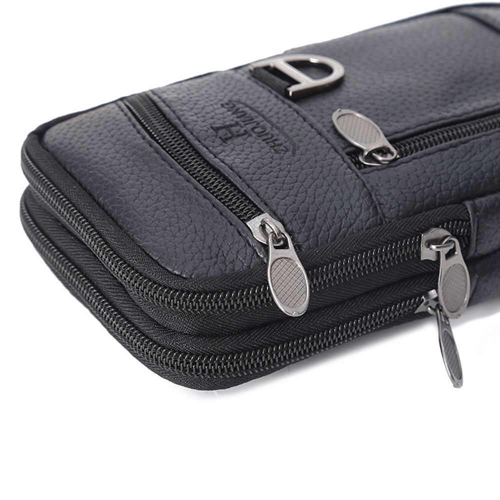 Men Waist Bag Mobile Phone Bag - Leather Work Bag Men recension och pris