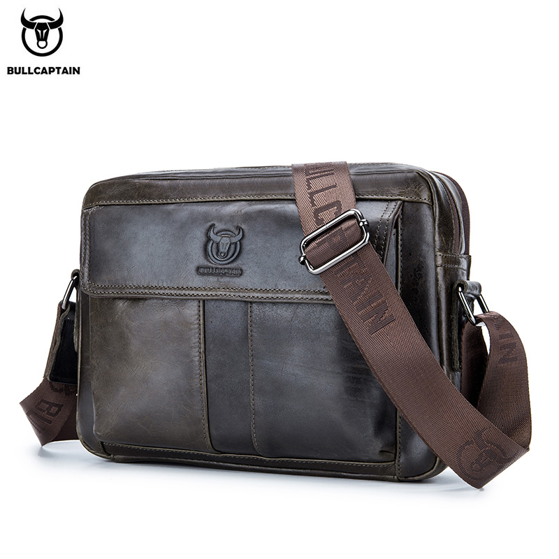 BULLCAPTAIN Genuine Leather Me - Leather Work Bag Men recension och pris