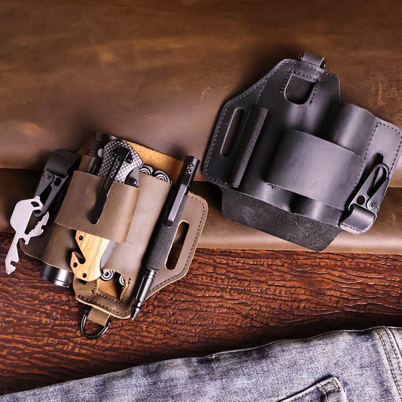 Genuine Leather Tactical Fanny - Leatherwork Knife Sheath recension och pris