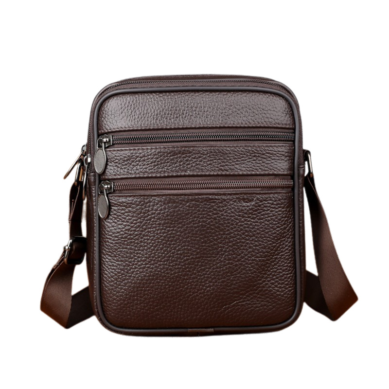 Men's Shoulder Messenger Bag C - Leather Work Bag Men recension och pris