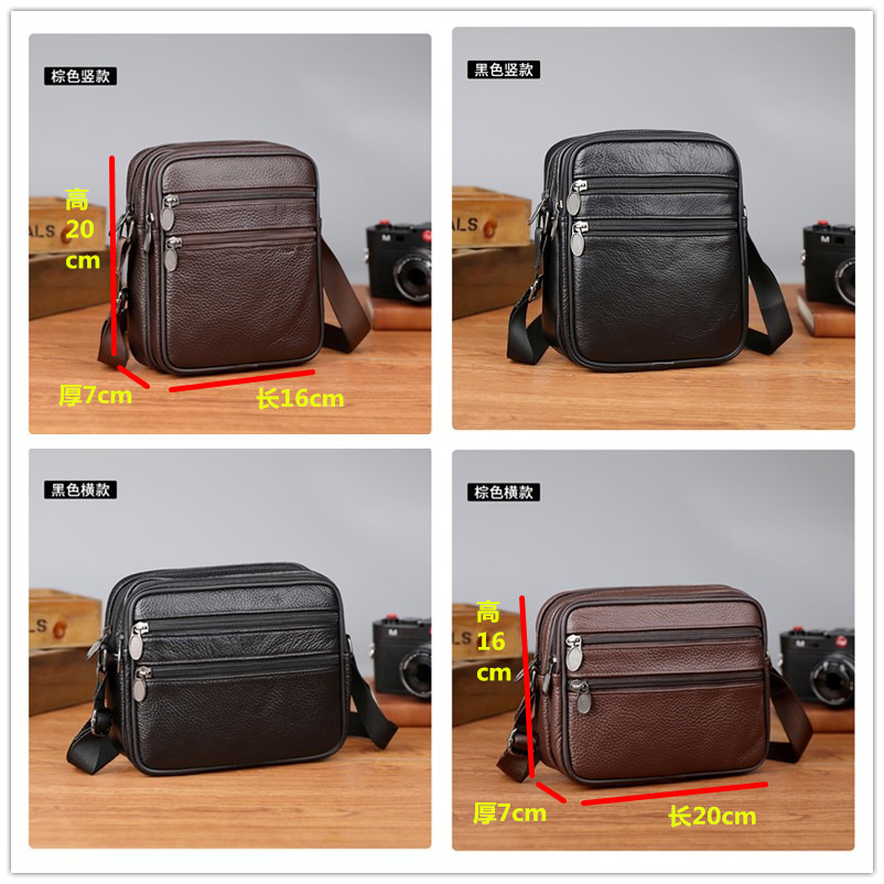Men's Shoulder Messenger Bag C - Leather Work Bag Men recension och pris