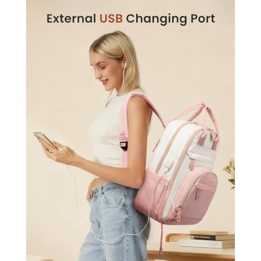 Backpack for Women, Laptop Bac - Leather Work Womens Backpack recension och pris