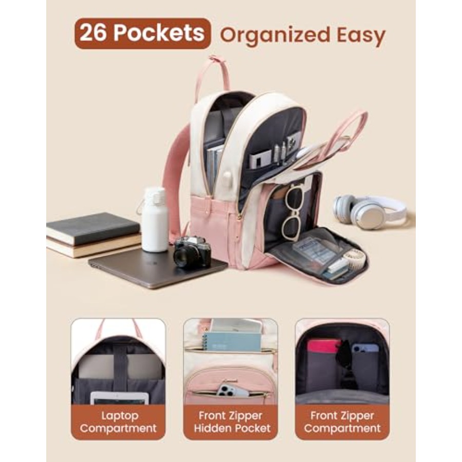 Backpack for Women, Laptop Bac - Leather Work Womens Backpack recension och pris