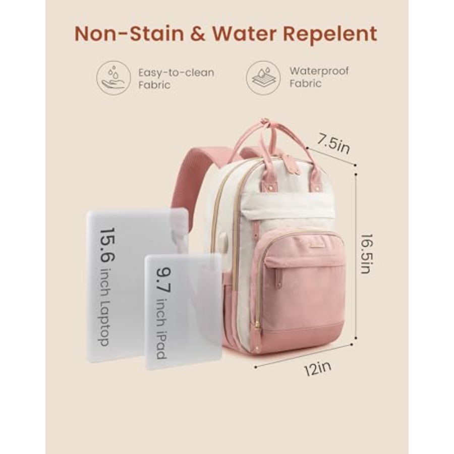 Backpack for Women, Laptop Bac - Leather Work Womens Backpack recension och pris
