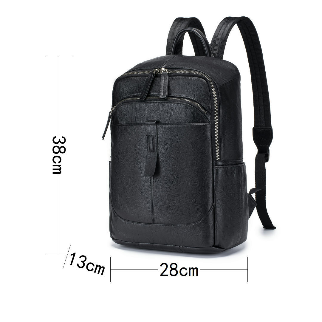 Black Man Genuine Leather Back - Leather Work Rucksack Mens recension och pris