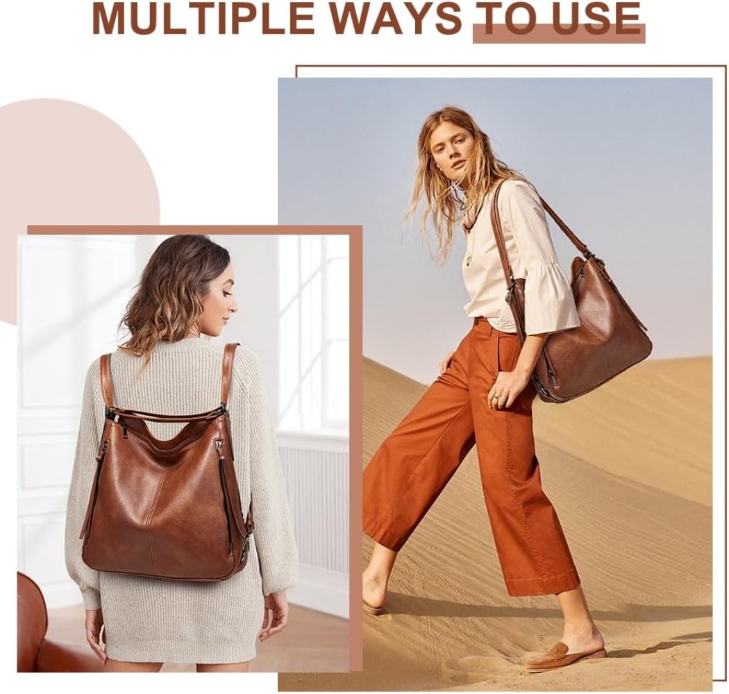 Luxury Women Tote Bag Handbags - Leather Work Womens Backpack recension och pris