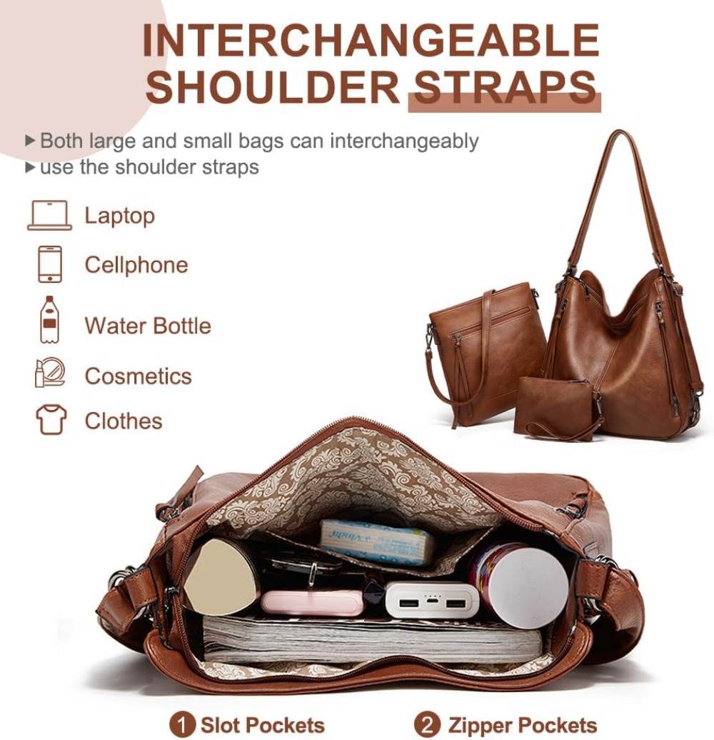 Luxury Women Tote Bag Handbags - Leather Work Womens Backpack recension och pris
