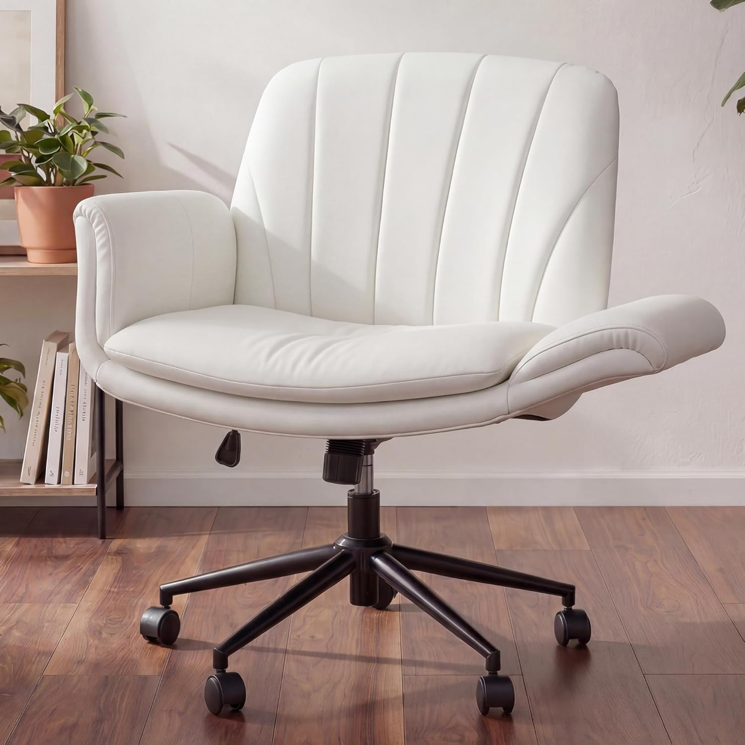 Beige Crisscross-Leg PU-Leathe - Leveling Leatherworking recension och pris
