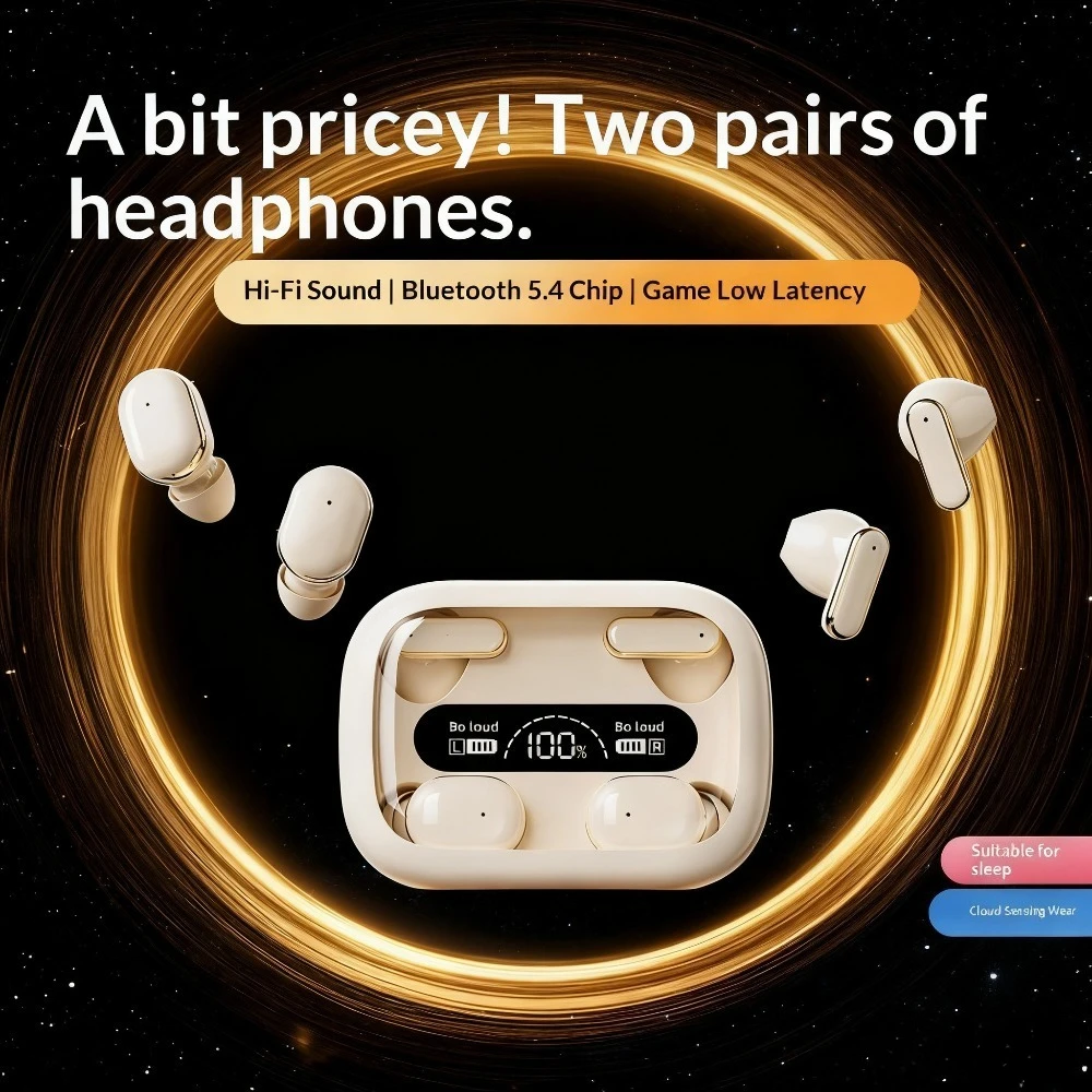 Wireless Earbuds Noise Cancell - Leveling Leatherworking recension och pris