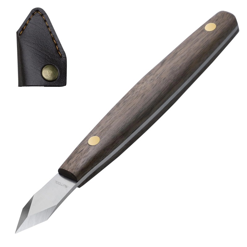 Handmade carving knife, thin e - Leatherwork Knife Sheath recension och pris