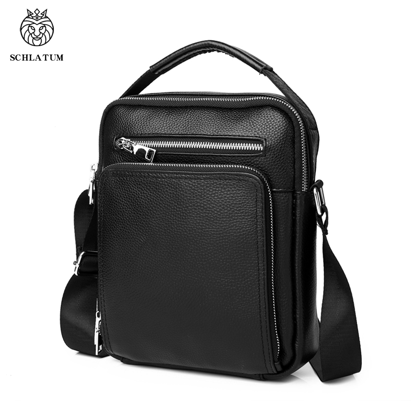 SCHLATUM Genuine Leather Men C - Leather Work Bag Men recension och pris