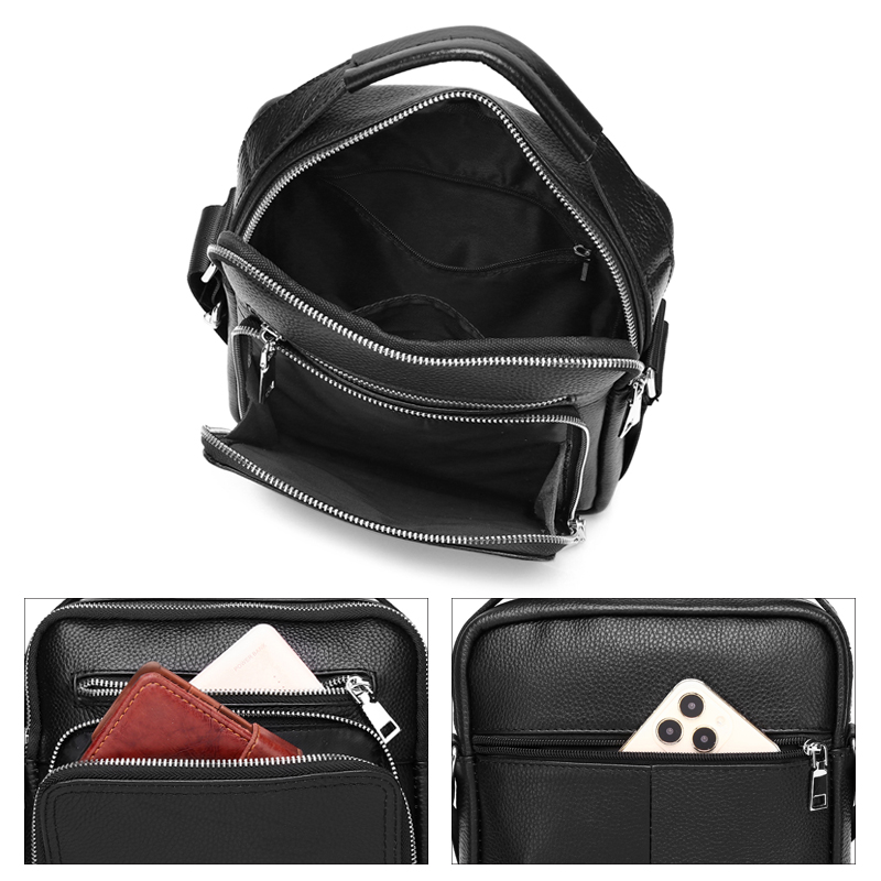 SCHLATUM Genuine Leather Men C - Leather Work Bag Men recension och pris