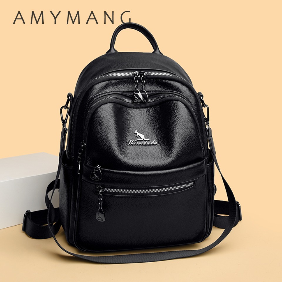 Pebbled Leather Texture Backpa - Leather Work Womens Backpack recension och pris