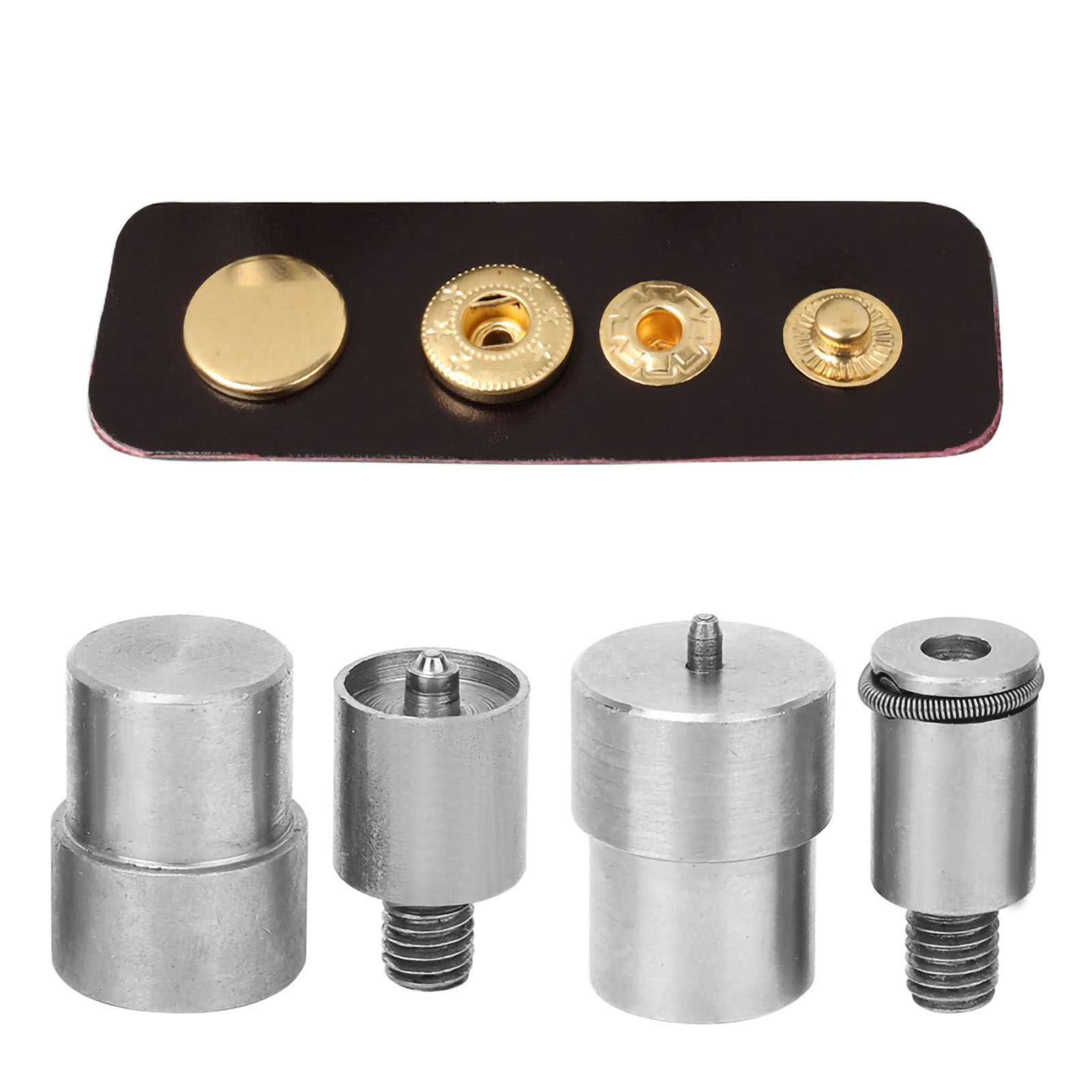4Pcs Stainless Steel Snap Butt - Leatherwork Hand Press recension och pris