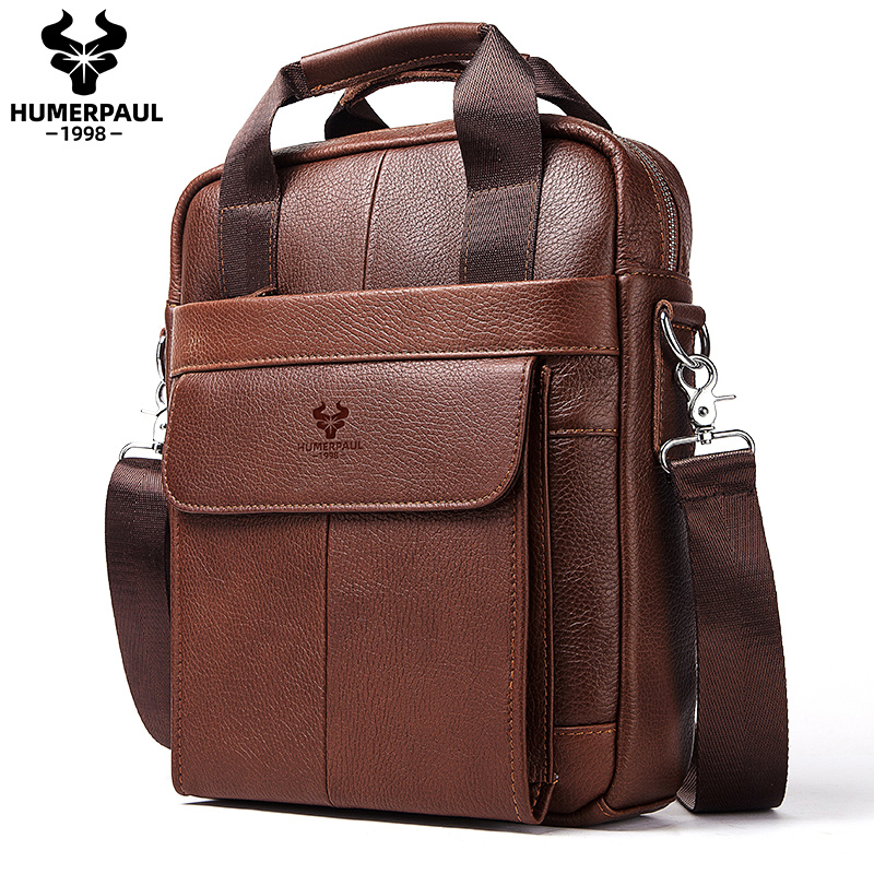 Durable Genuine Leather Bags f - Leather Work Bag Men recension och pris