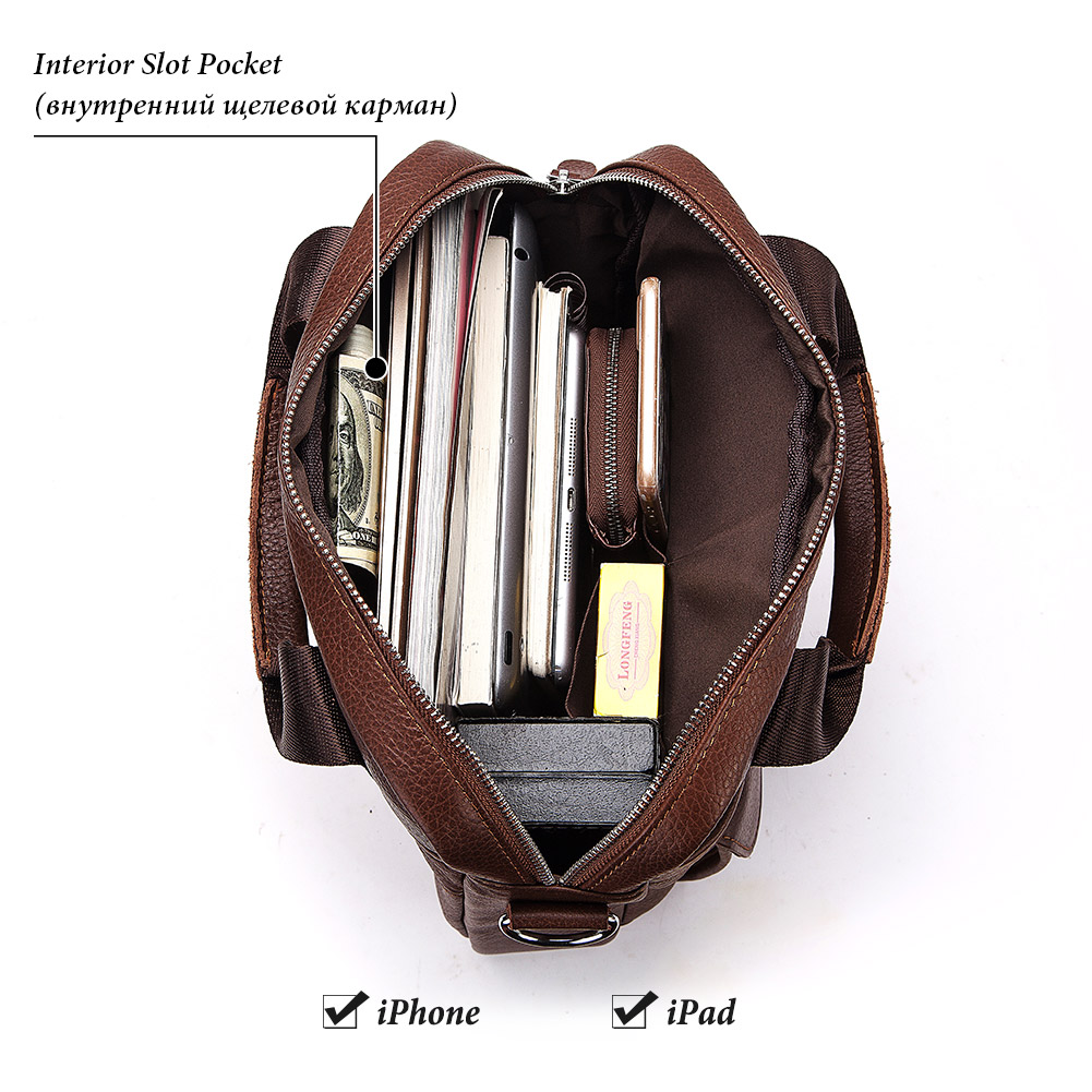 Durable Genuine Leather Bags f - Leather Work Bag Men recension och pris