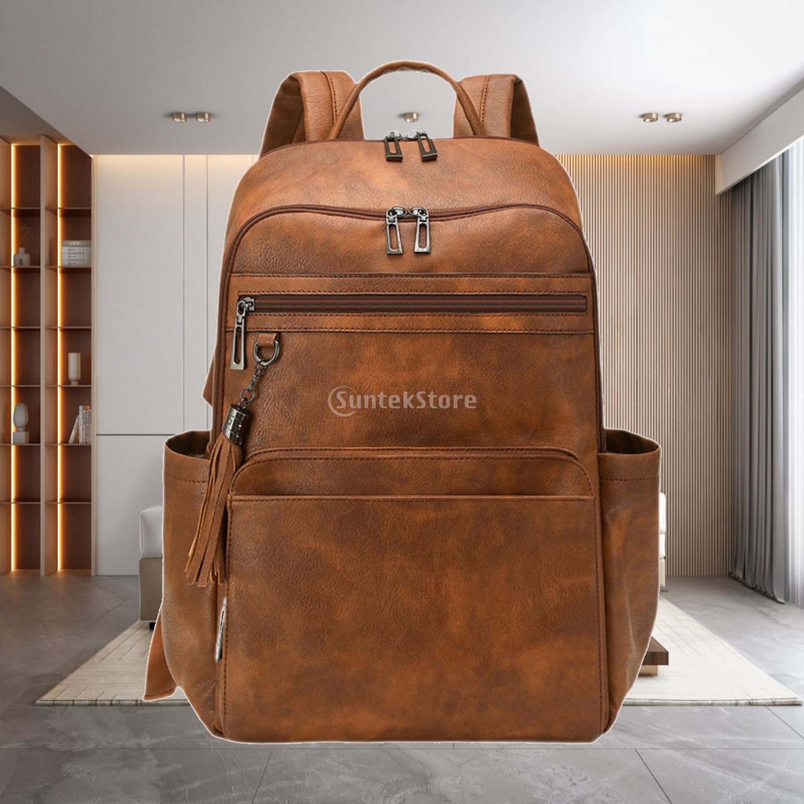 Premium PU Leather Womens Trav - Leather Work Womens Backpack recension och pris