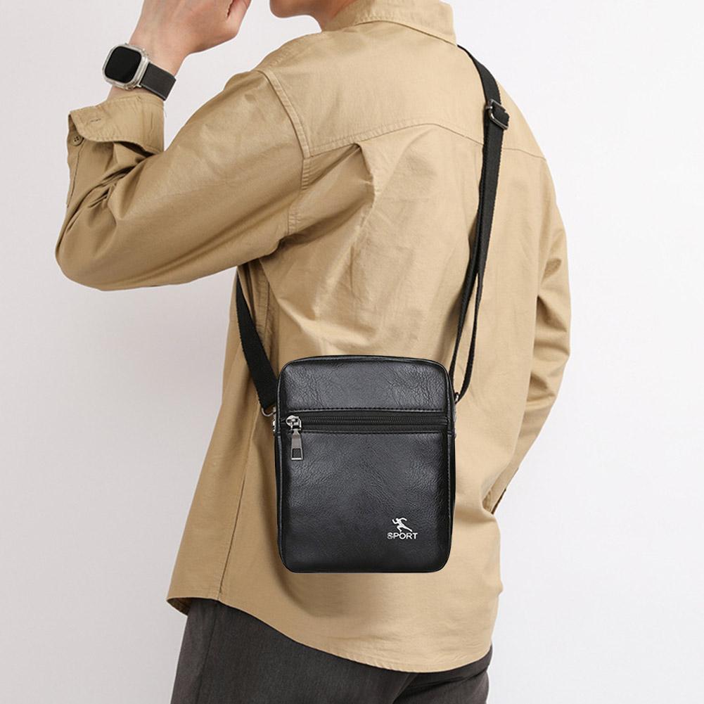 PU Leather Crossbody Messenger - Leather Work Bag Men recension och pris
