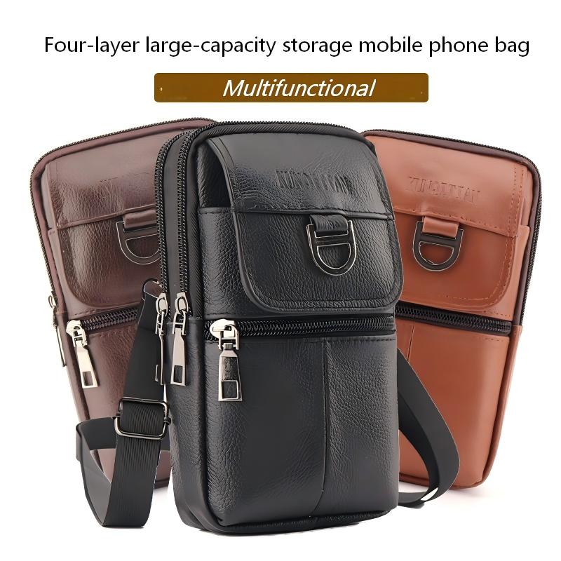 Men's Leather Waist Bag - Larg - Leather Work Bag Men recension och pris