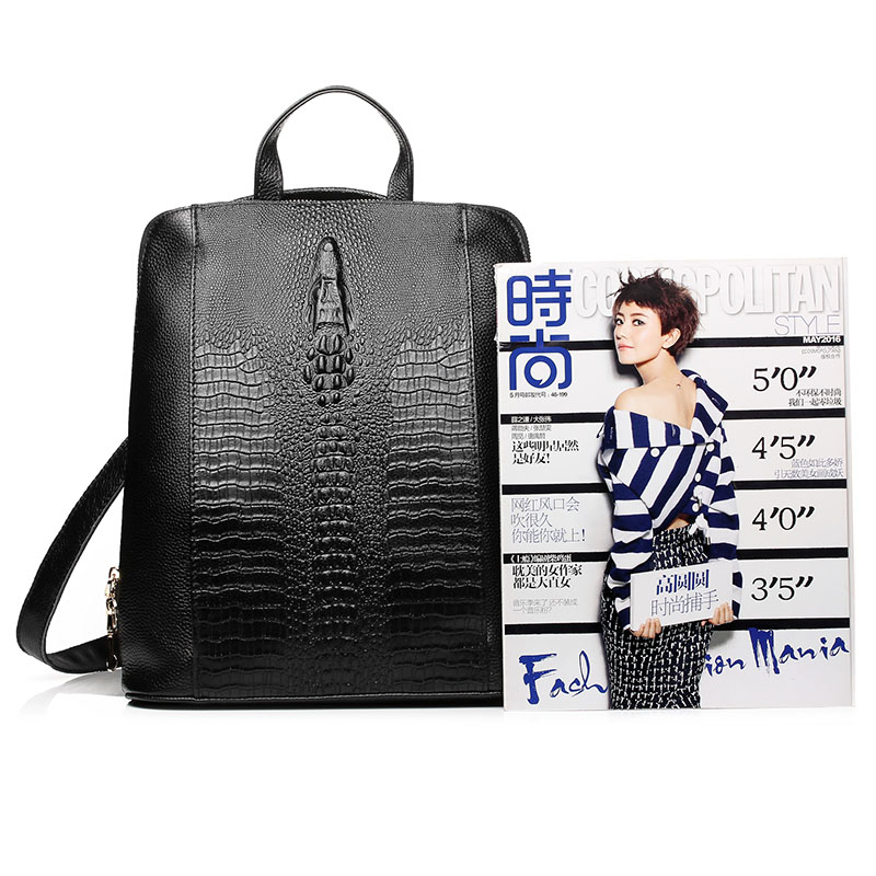 Zency Women's Crocodile Leathe - Leather Work Womens Backpack recension och pris