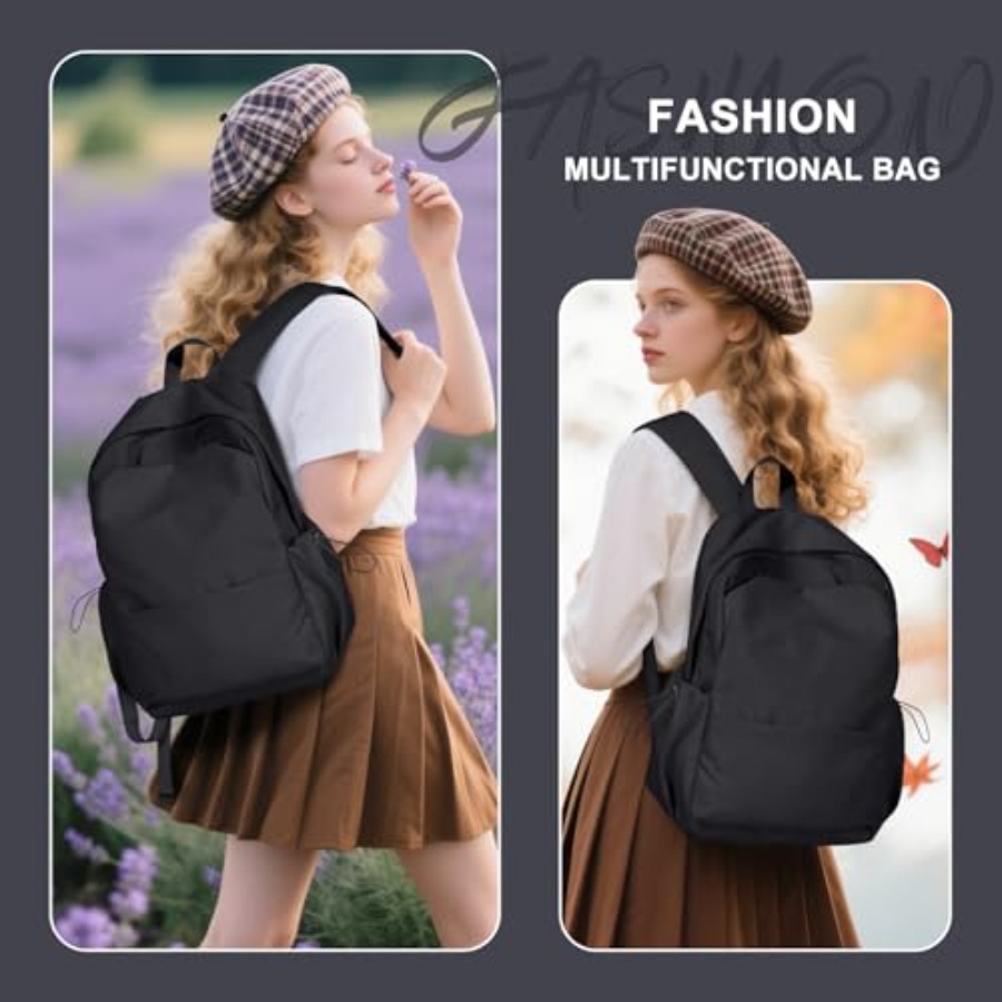 Black Backpack for Women, Smal - Leather Work Womens Backpack recension och pris