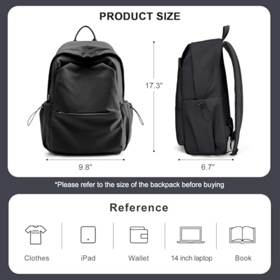 Black Backpack for Women, Smal - Leather Work Womens Backpack recension och pris